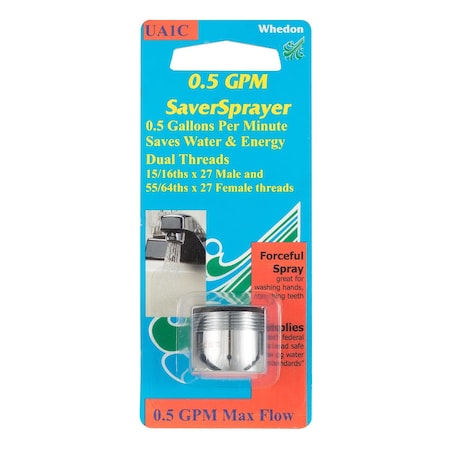 Whedon Whedon SaverSprayer Dual Thread 15/16 in.- 27M x 55/64 in.-27F Chrome Faucet Aerator UA1C